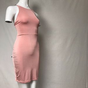 vintage SIMPLE the label pink stretchy mini dress